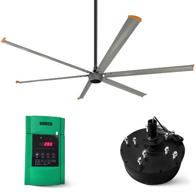 Ηλεκτρική τροφοδοσία 220V/380V 1500W PMSM κινητήρας Μεγάλος βιομηχανικός ανεμιστήρας οροφής με ανεμιστήρες άξιας ροής