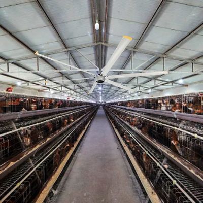 1500W 220v Βιομηχανικός ανεμιστήρας οροφής HVLS για μεγάλους χώρους 6,1m 7,3m 12ft 10ft διάμετρος
