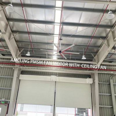 IE 1 Απόδοση 1100w 3 φάσης κινητήρας PMSM για βιομηχανικό μεγάλο ανεμιστήρα οροφής BLDC HVLS