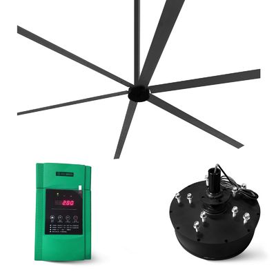 Προσαρμοσμένο 12ft 1500w 220v AC Motor Industrial Μεγάλος ανεμιστήρας οροφής HVLS για περιοχή 280-1400m2