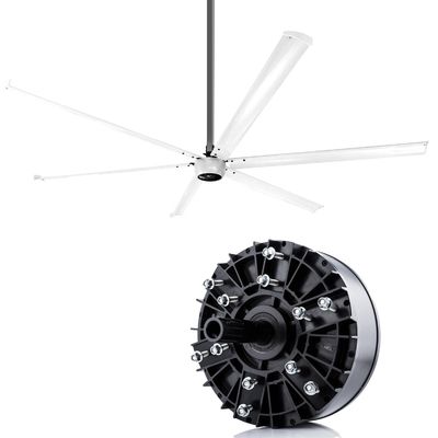 OEM Προσαρμοσμένος 500-1500W μαύρος κινητήρας για βιομηχανικό ανεμιστήρα ψύξης σε οικοδομικά υλικά